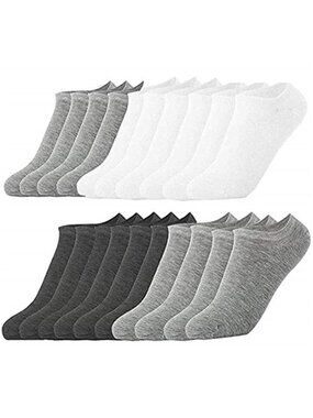 10 Pairs Ankle Socks No Show Sock Low-Cut Athletic Men Women Cotton Socks